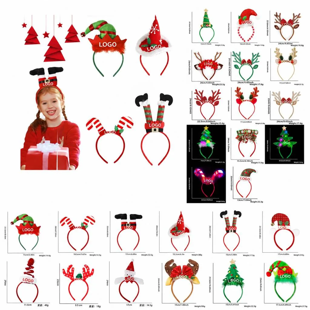 Festive Tree-Shaped Cartoon Hairband for Christmas