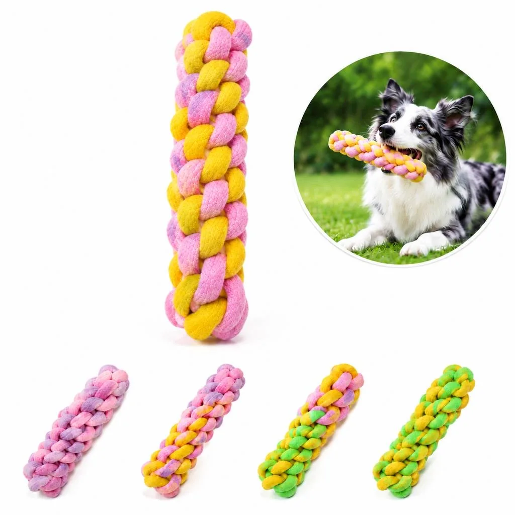 Durable Braided Cotton Chew Toy for Dogs and Cats 2