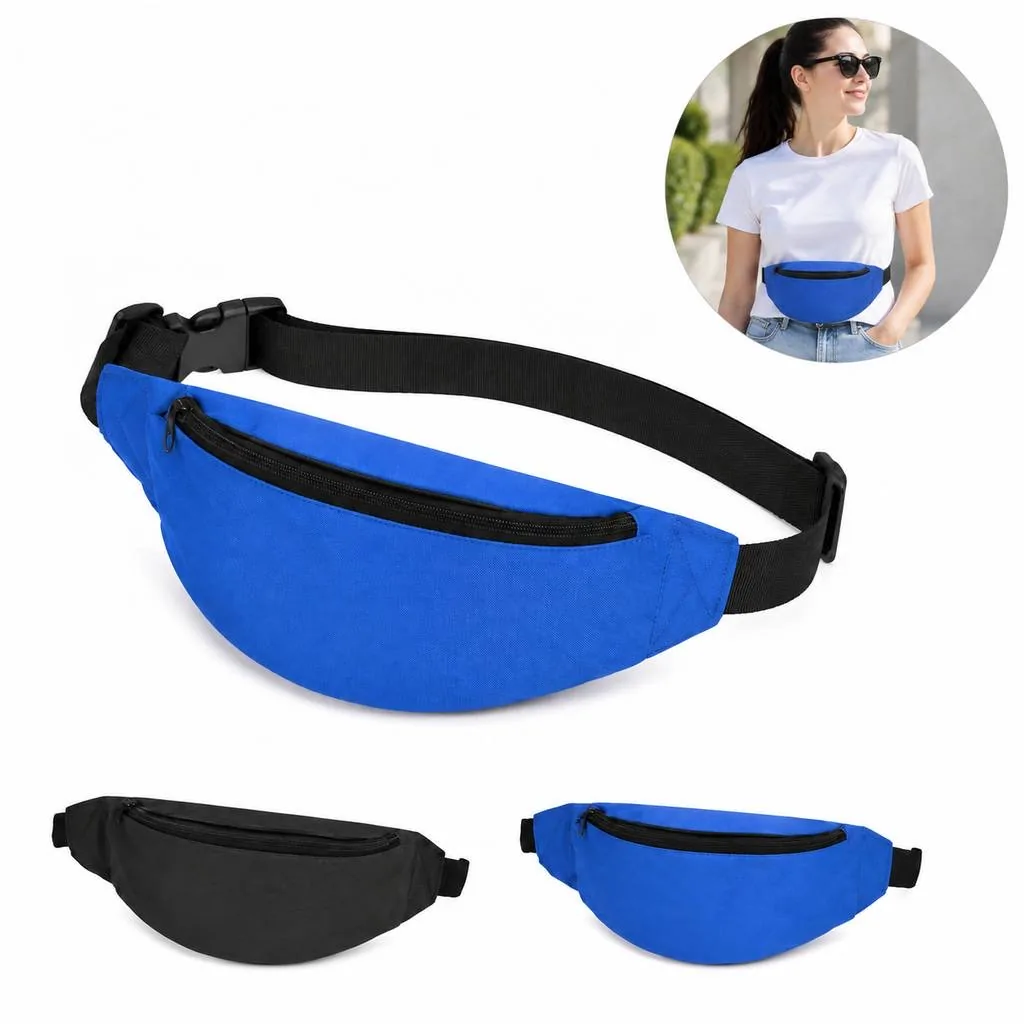 Compact Water-Resistant Waist Pack with Zippered Pockets 2