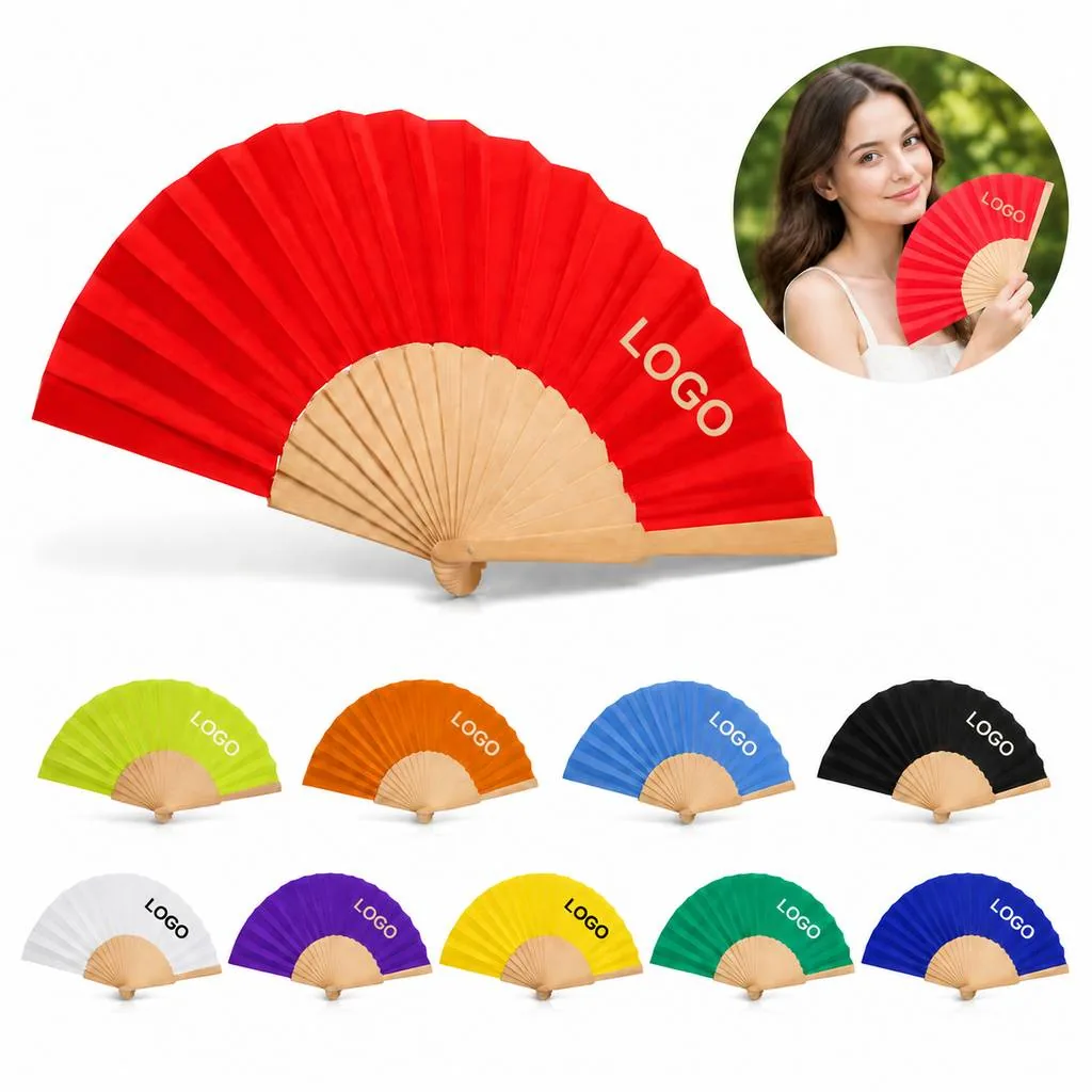 Custom Wooden Folding Hand Fan for Gifts and Decor