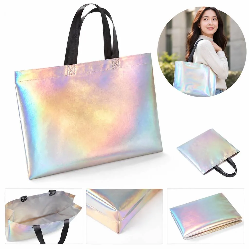 Eco-Friendly Laser-Colored Laminated Non-Woven Shopping Bag 2