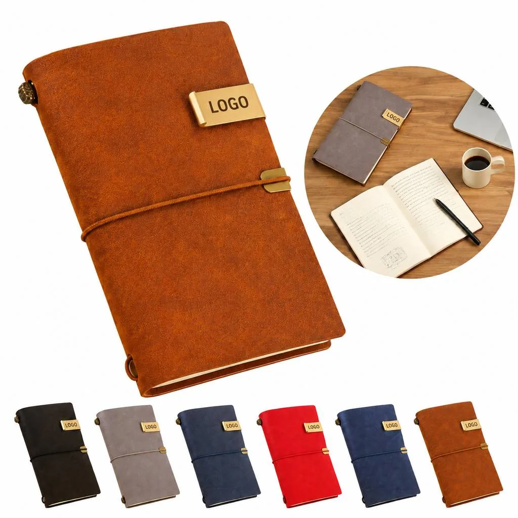 A6 Vintage Travel Journal Notebook with Kraft Cover 192