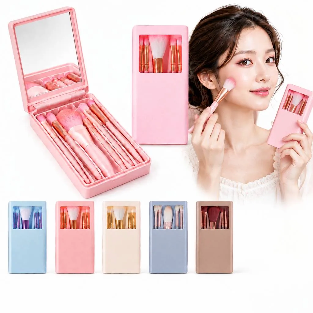 Portable Makeup Brush Organizer Case for Travel and Storage 2
