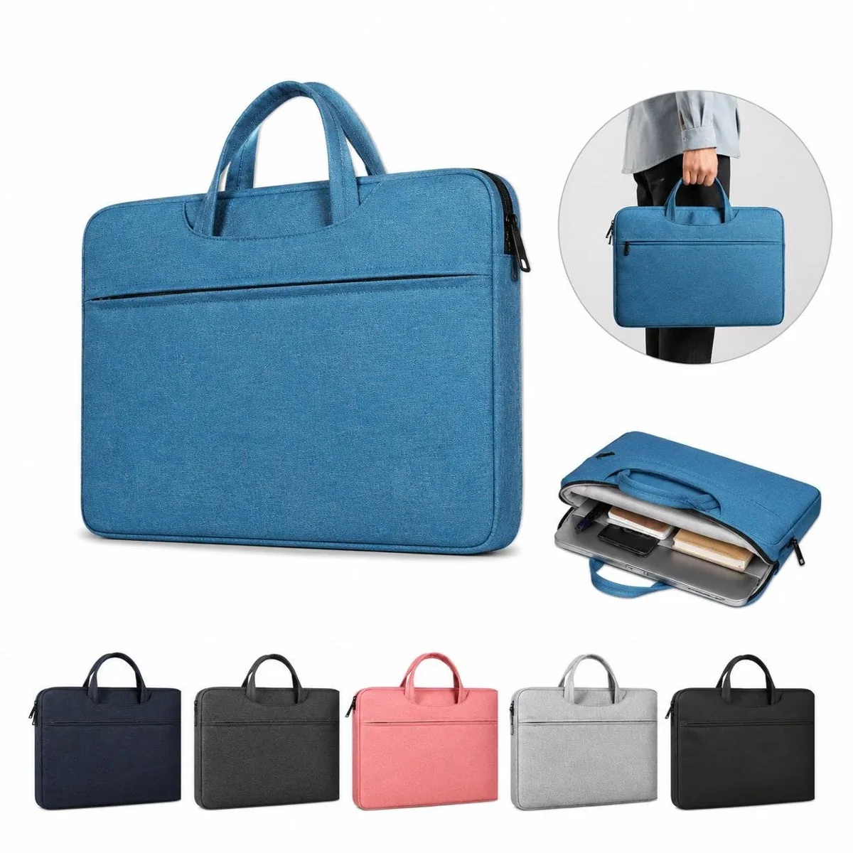 Water-Resistant Laptop Tote for Work and Travel Up to 15.6 2