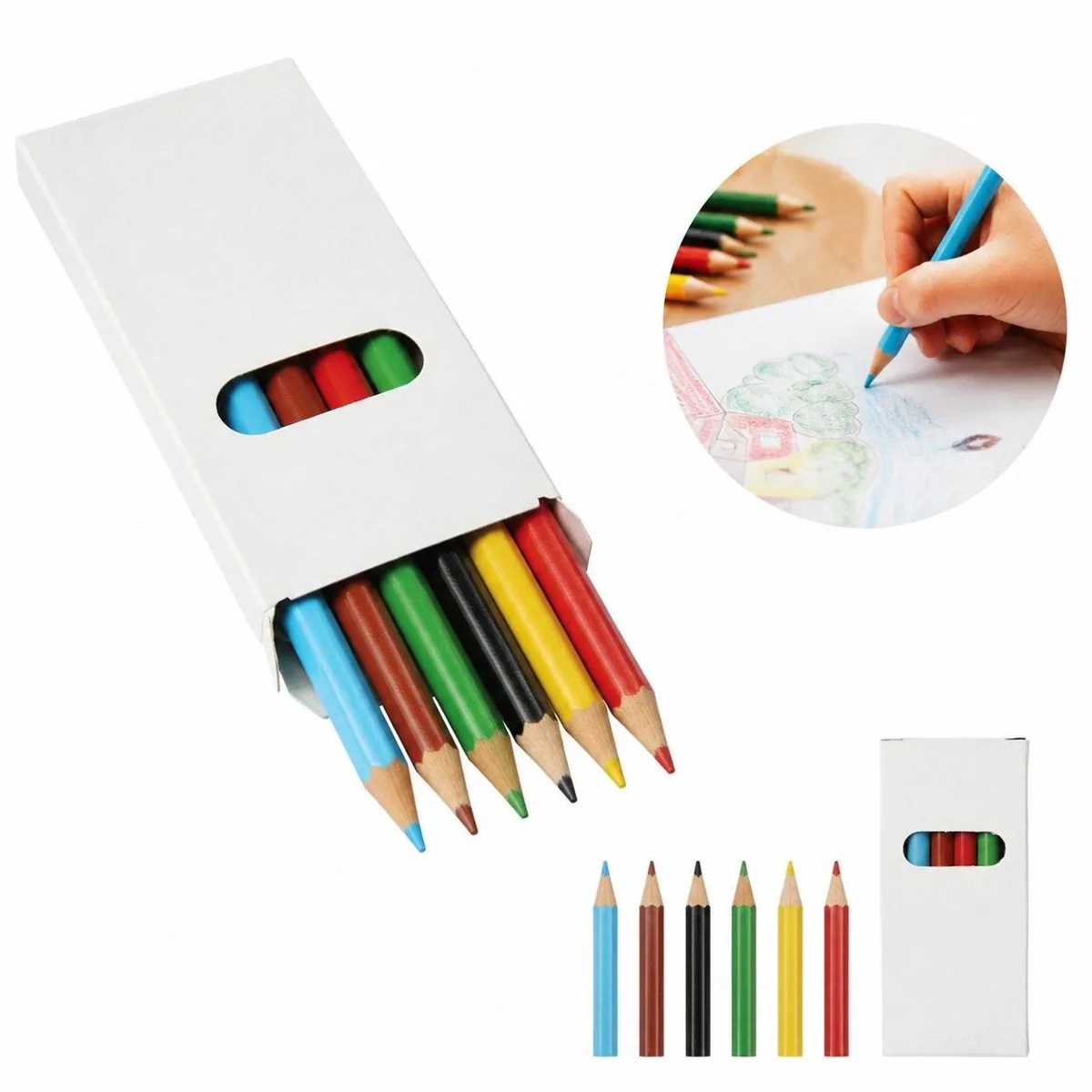 Color Pencil Set for Drawing with Hexagonal Barrels and 2