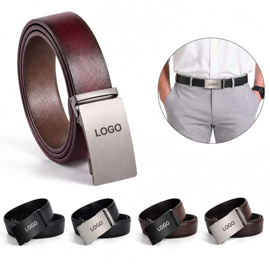 Men's Adjustable Self-Locking Belt with Automatic Buckle