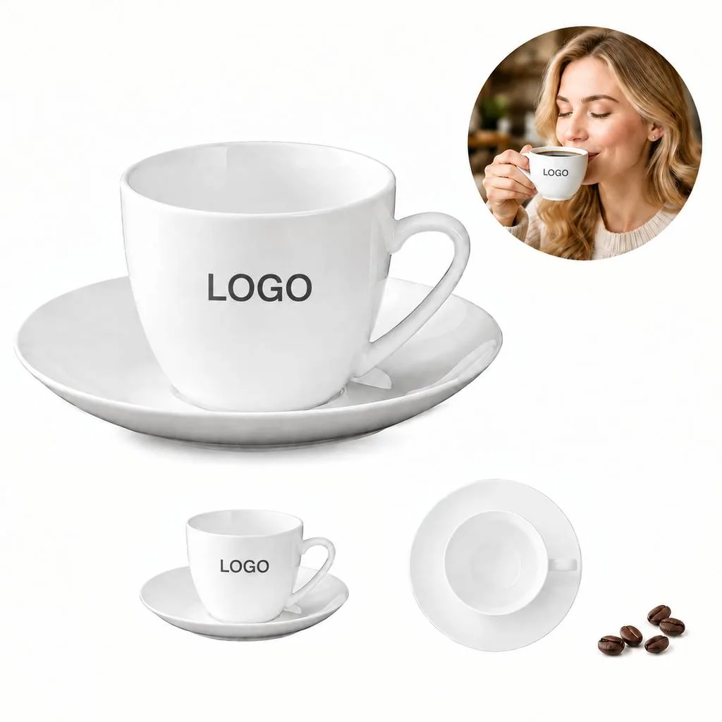 Porcelain Coffee Cup and Saucer Set for Hot Drinks