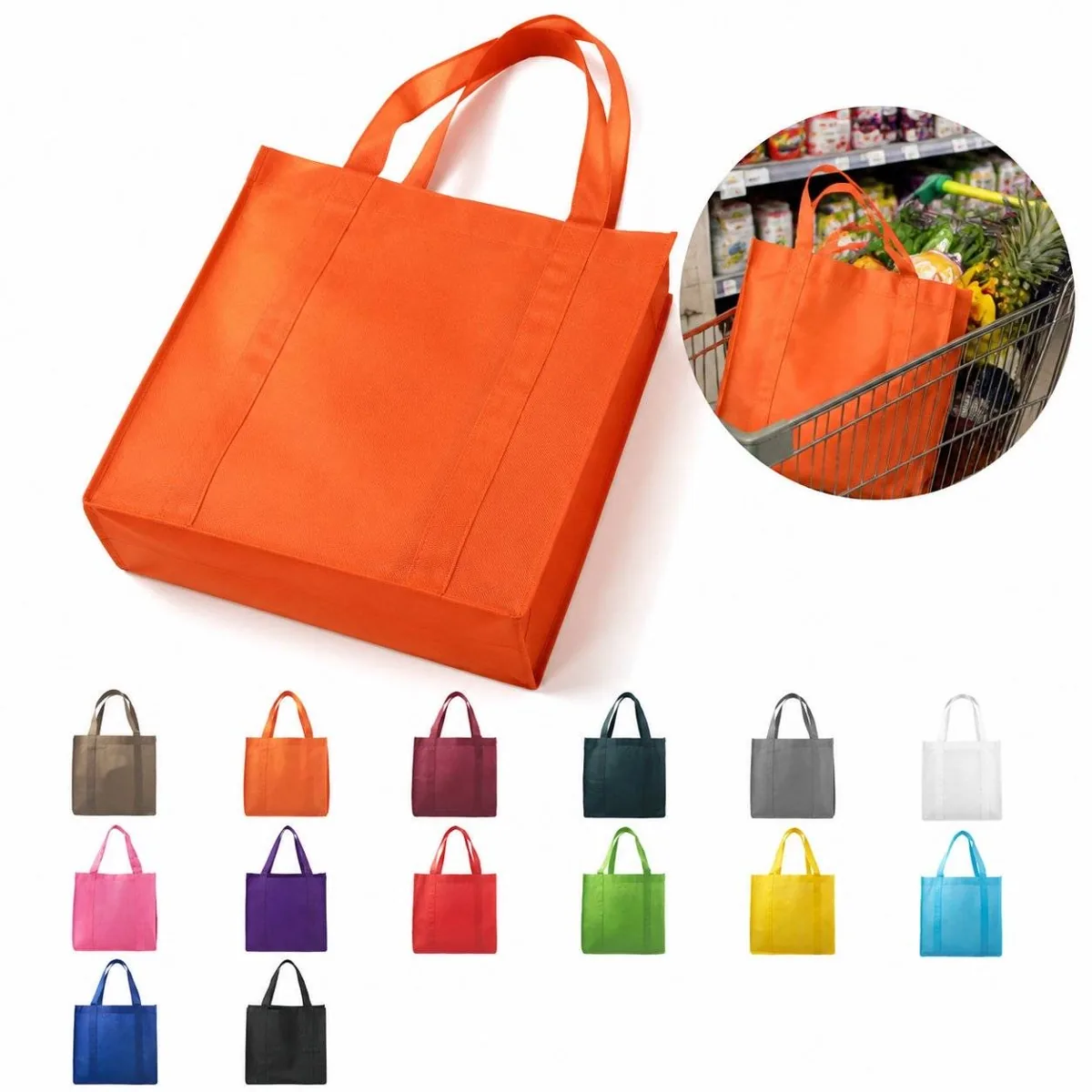 Reusable Foldable Nonwoven Shopping Tote Bag 2