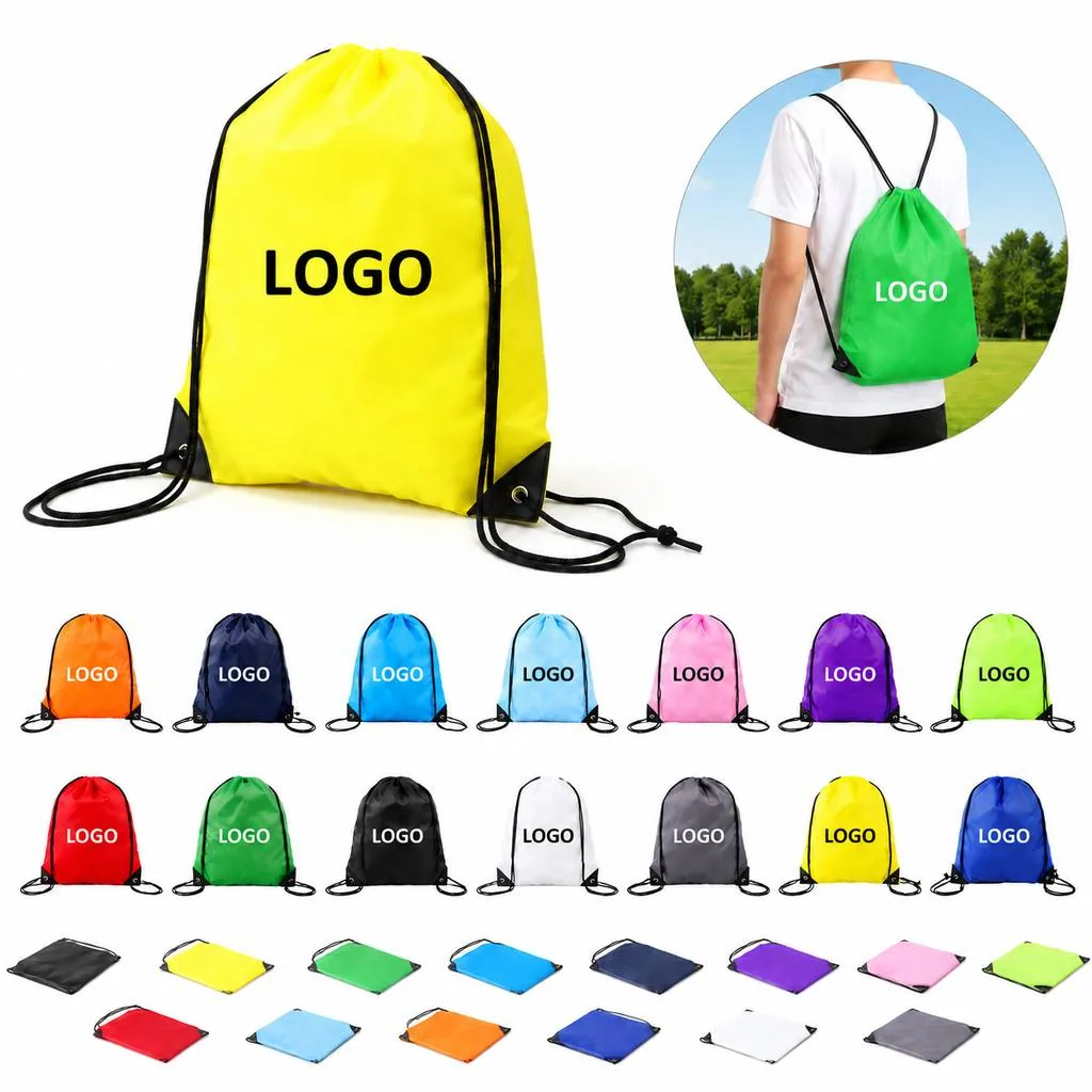 Machine Washable Polyester Drawstring Sport Bag