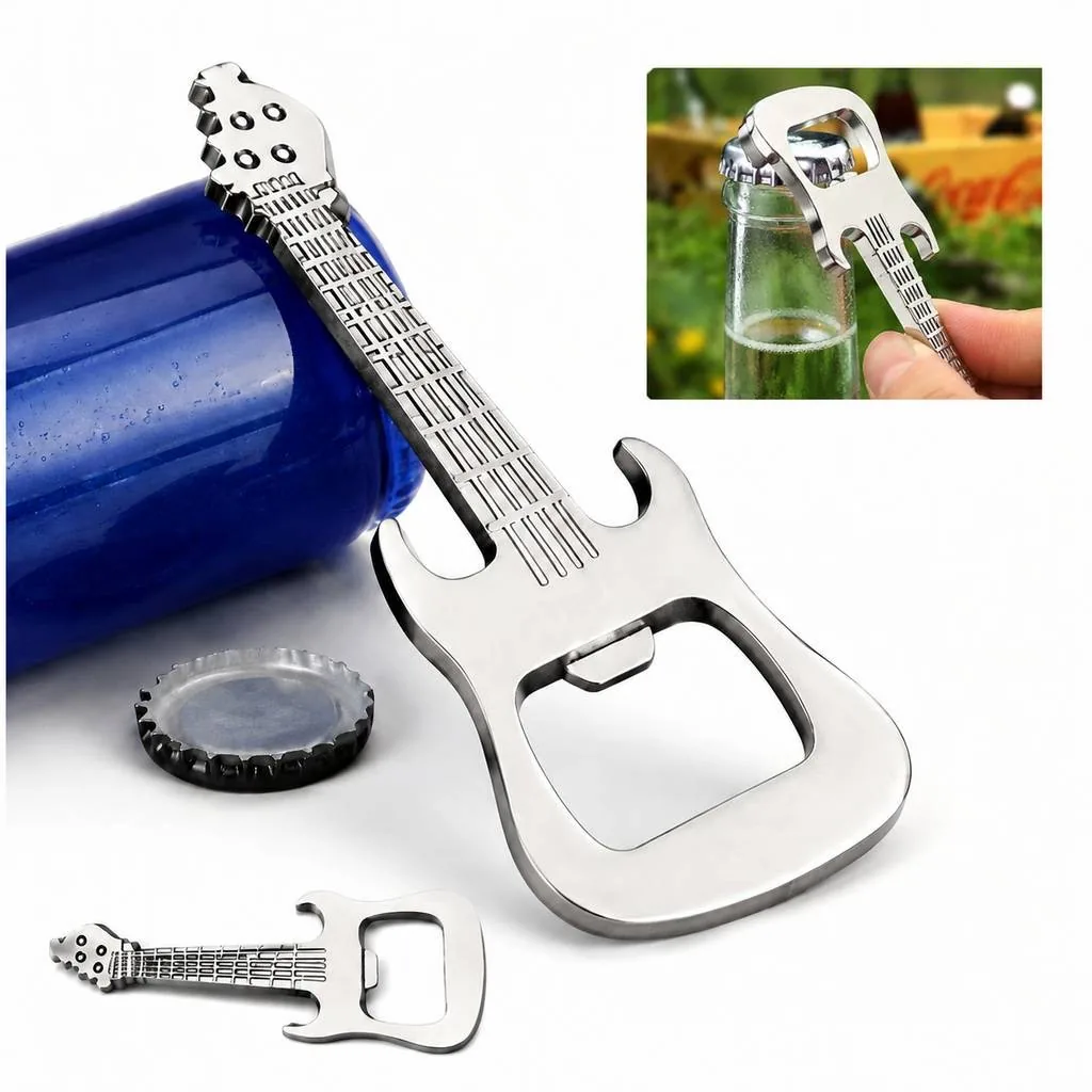 Metal Guitar-Shaped Bottle Opener 2