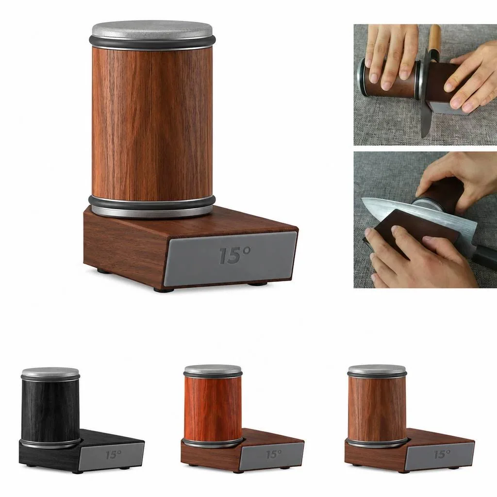 Manual Kitchen Knife Sharpener with Diamond Coated Slots 2