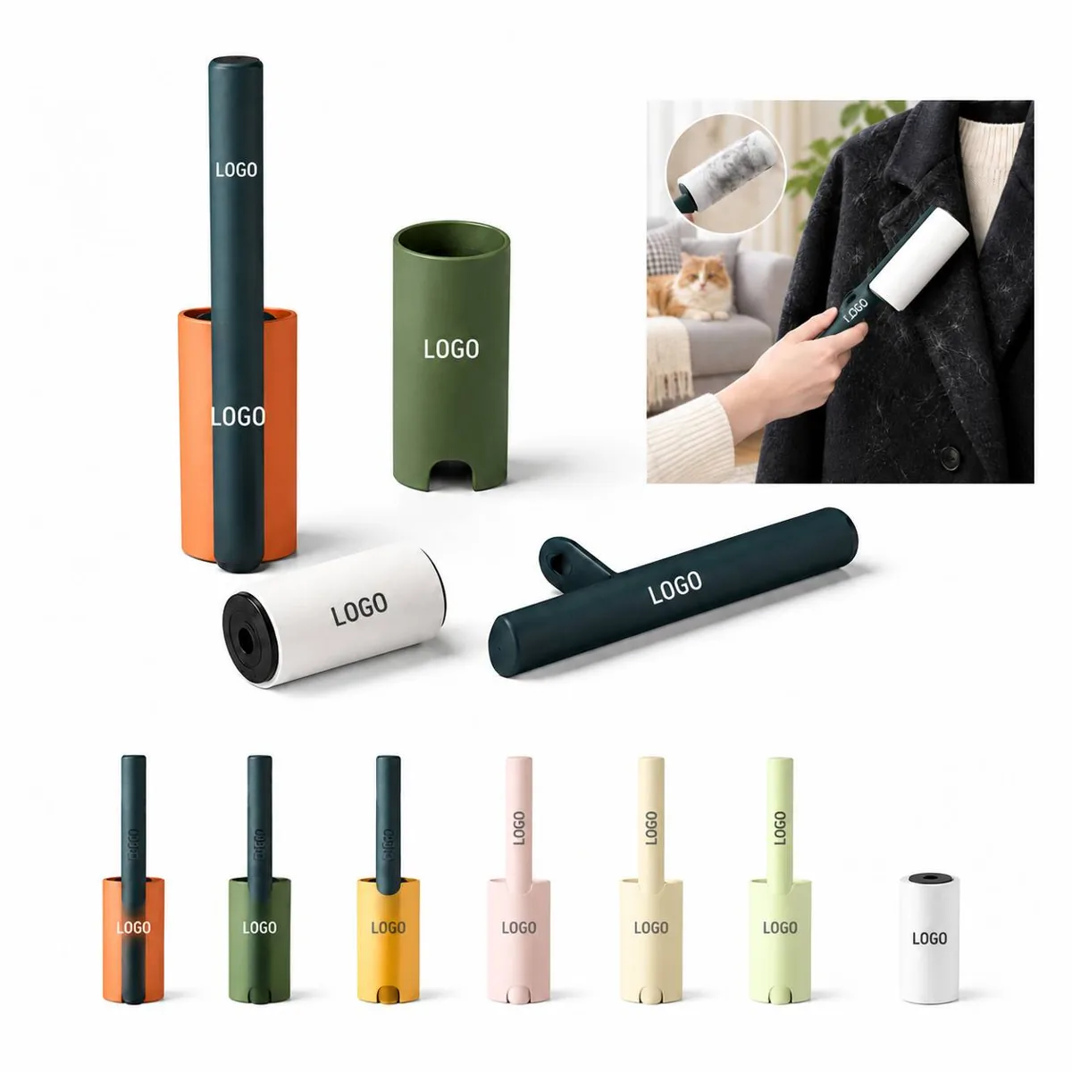 Adhesive Lint Remover for Clothes, Pet Hair & Dust