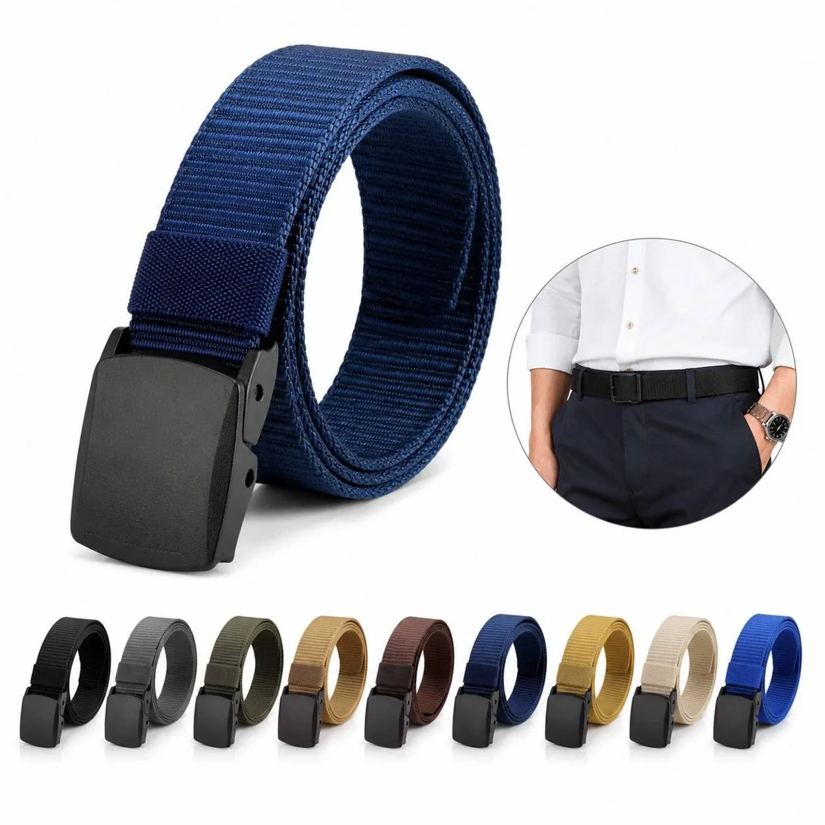 Adjustable Webbed Tactical Belt for Outdoor Use 2
