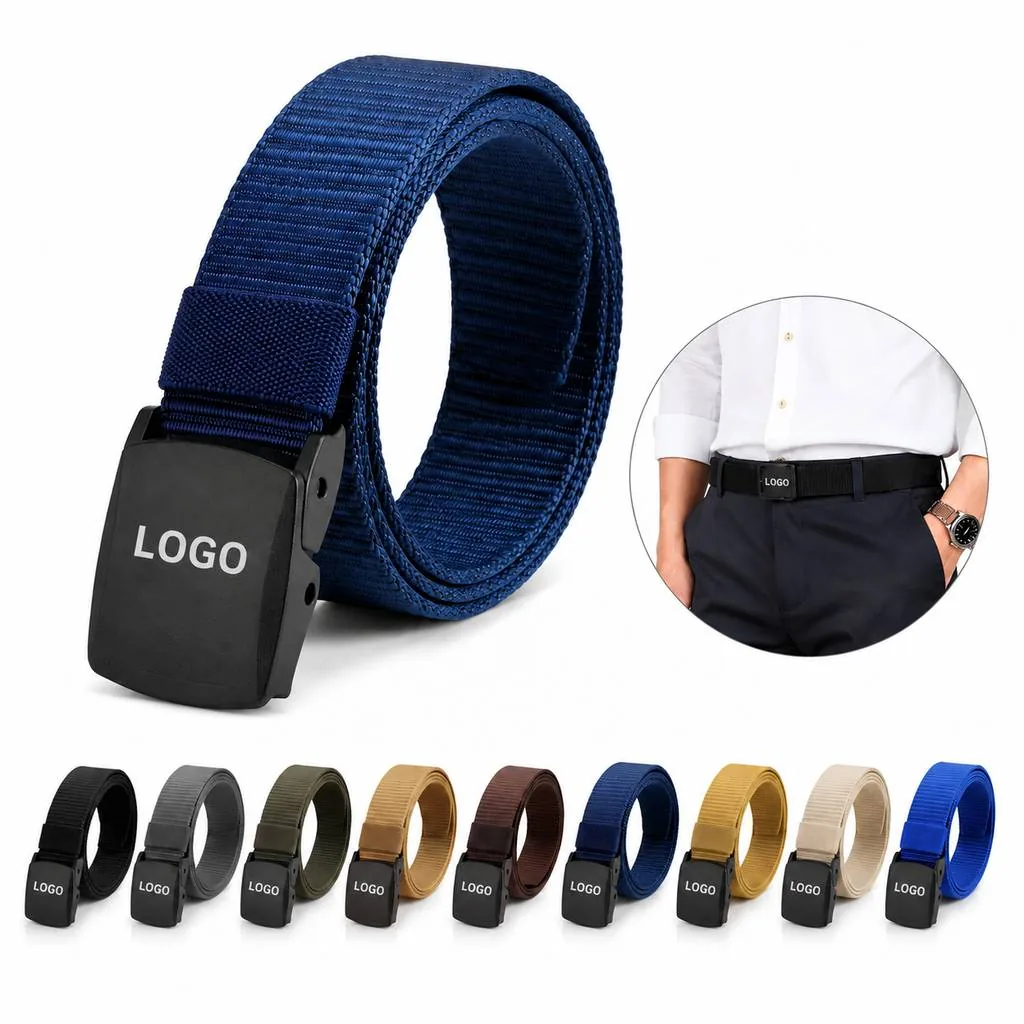 Adjustable Webbed Tactical Belt for Outdoor Use