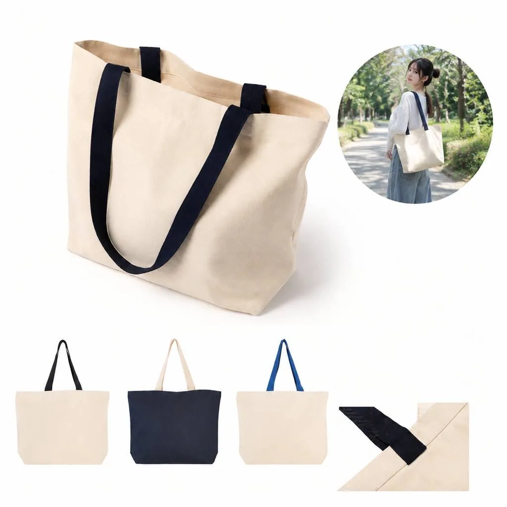 Heavy-Duty Cotton Canvas Tote Bag for Everyday Use 2