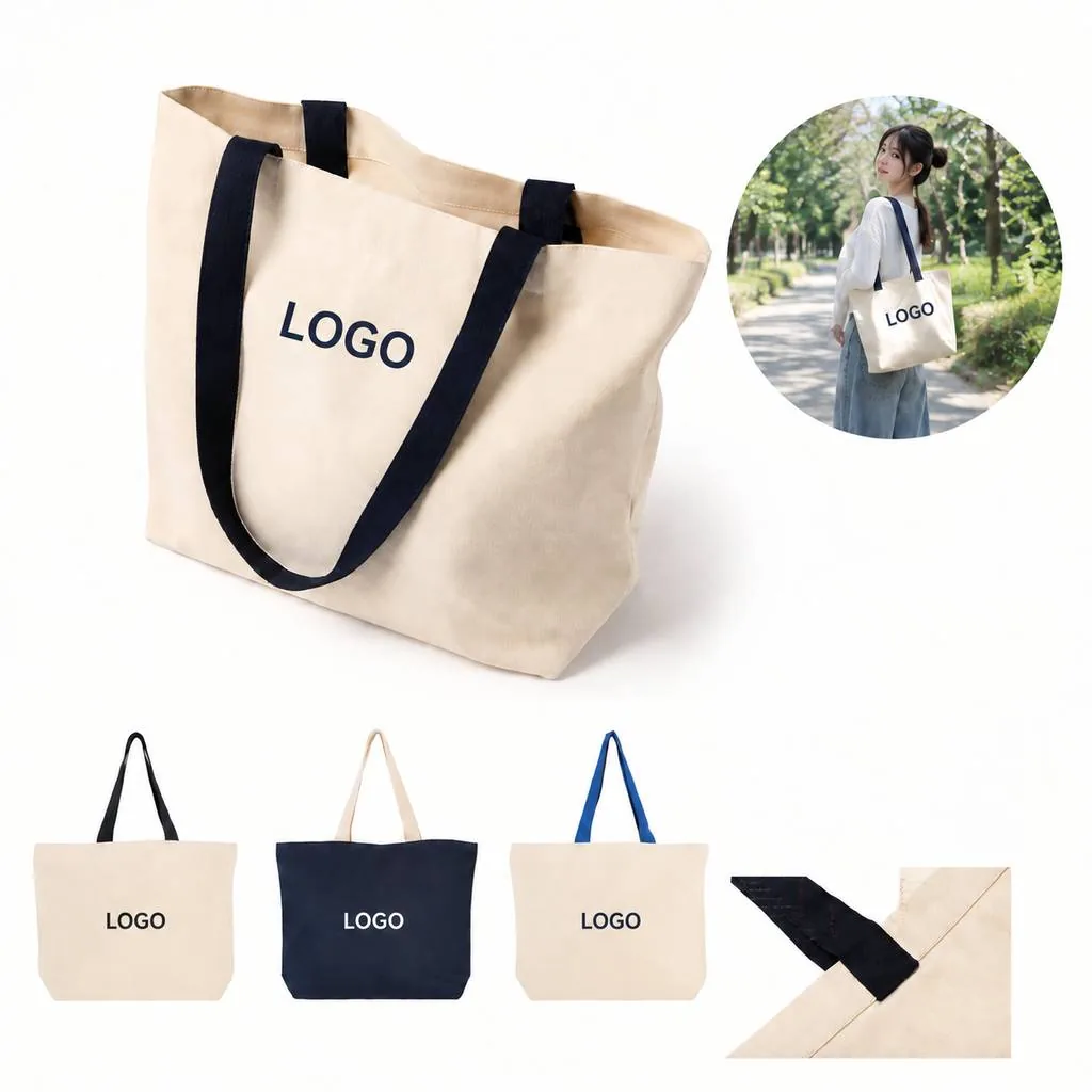 Heavy-Duty Cotton Canvas Tote Bag for Everyday Use