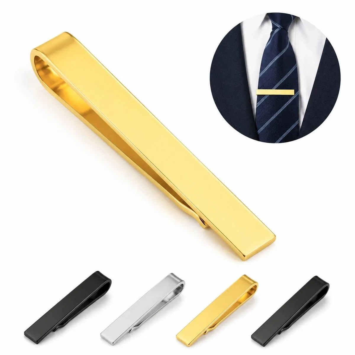 Tie Fastener with Secure Clip for Necktie Hold 2