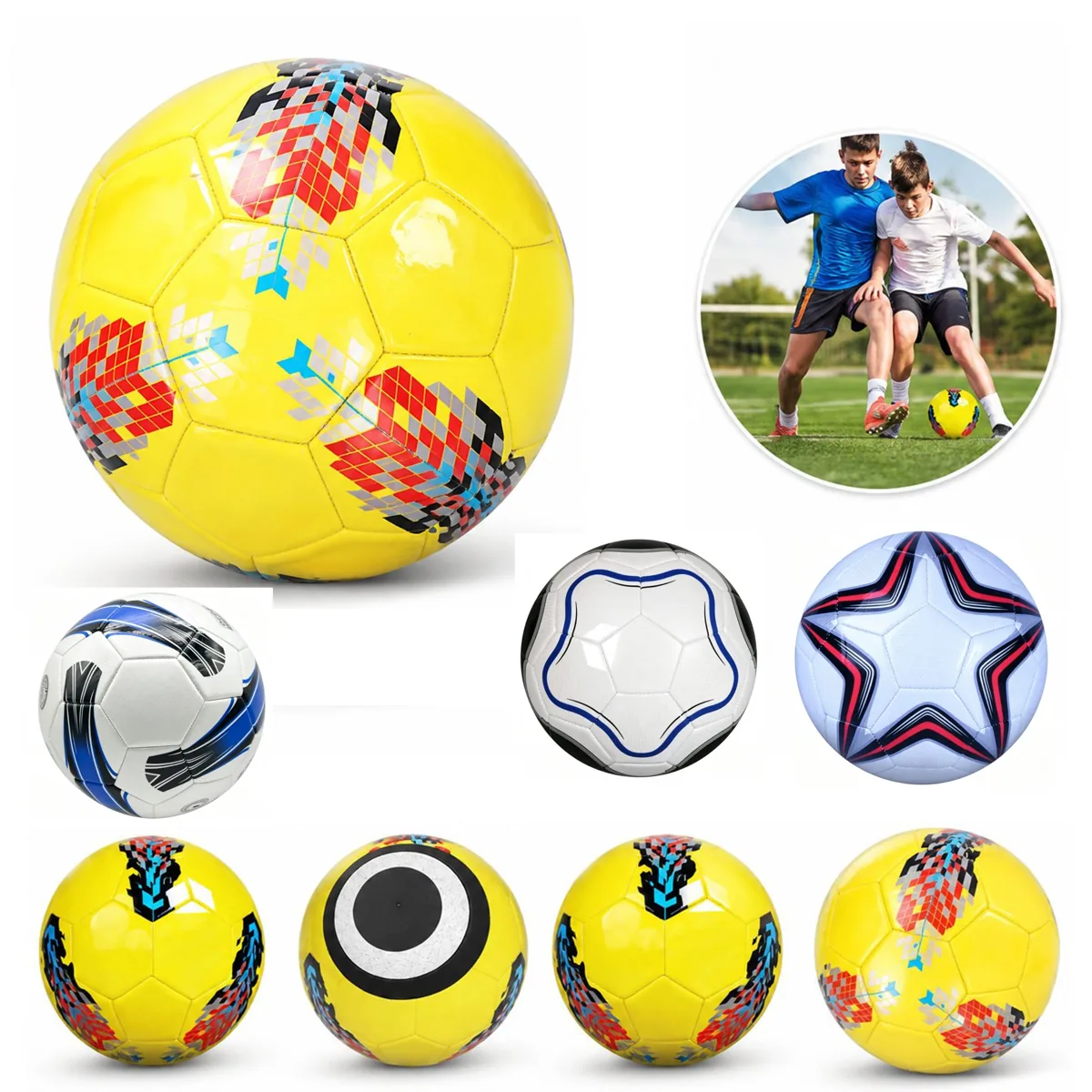 Youth Training Soccer Ball with Durable Synthetic Leather 2