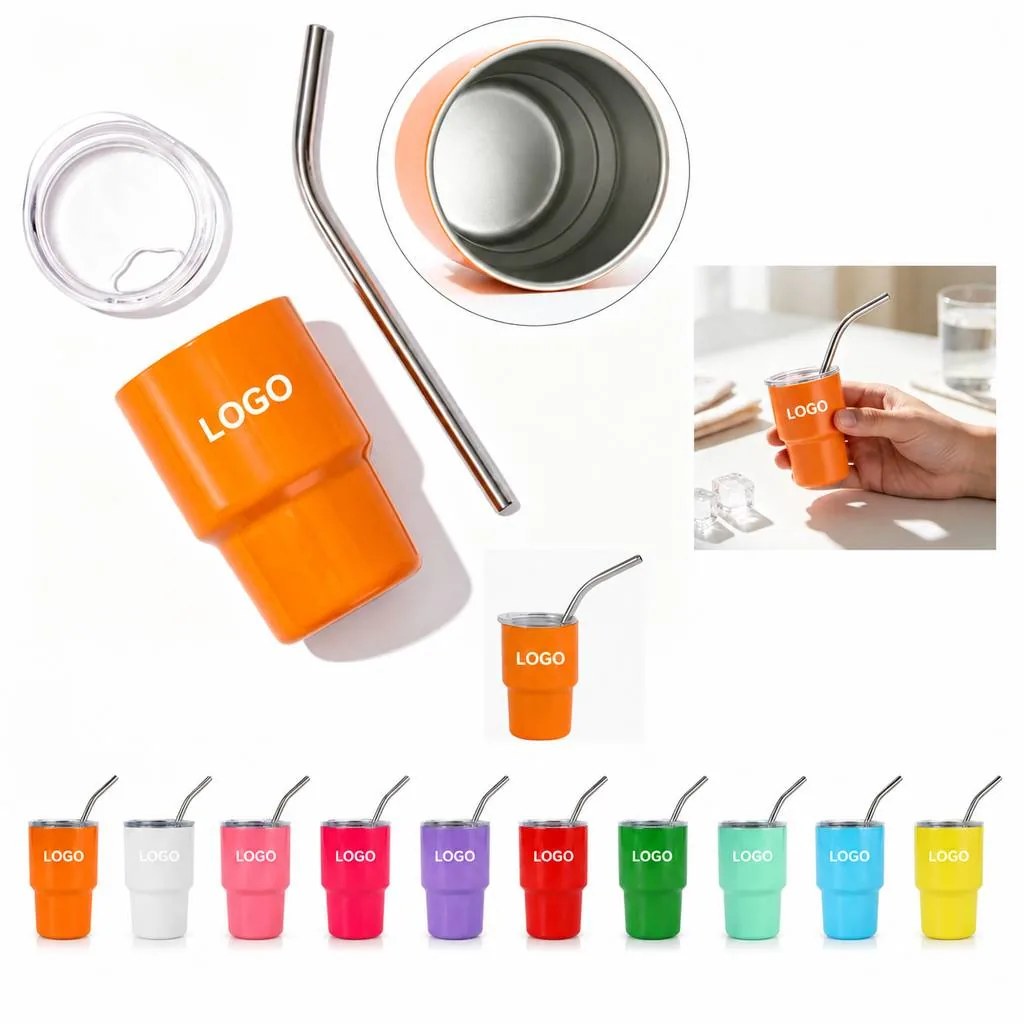 Compact Stainless Steel Sip Cup with Lid