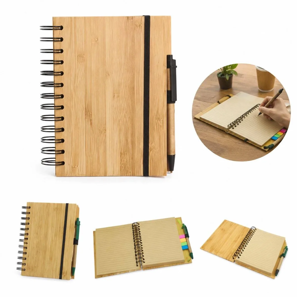 Eco-Friendly Bamboo Cover Notebook with Matching Pen 2