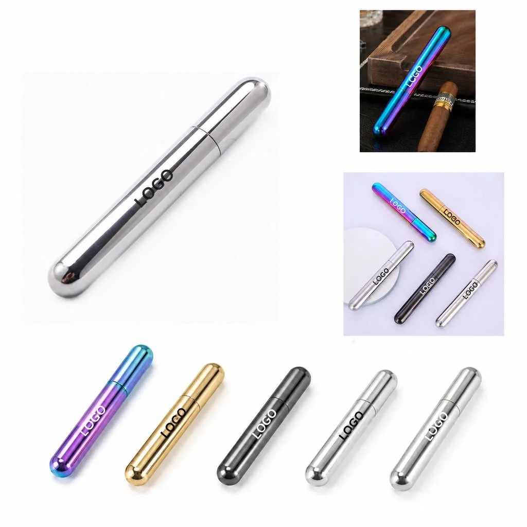 Polished Metal Cigar Case with Secure Lid
