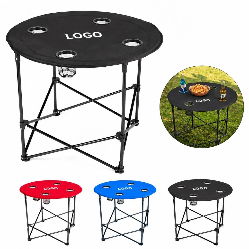 Portable Folding Table for 4-Player Games and Dining