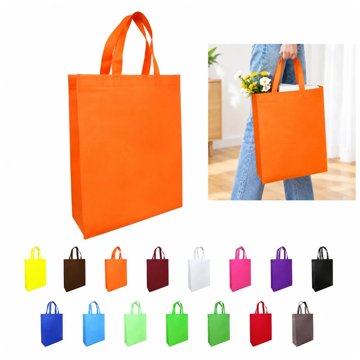 Reusable Foldable Eco Nonwoven Tote Bag for Shopping 2