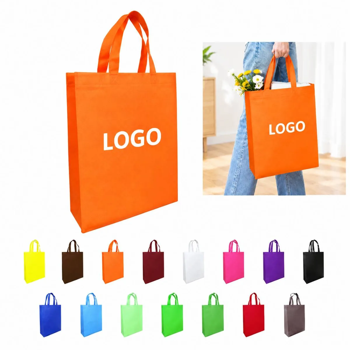 Reusable Foldable Eco Nonwoven Tote Bag for Shopping