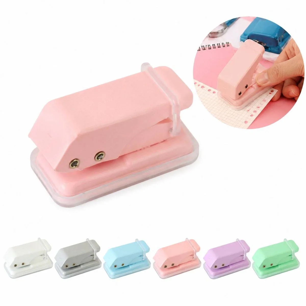 Compact Metal Hole Puncher for Paper and Crafts 2