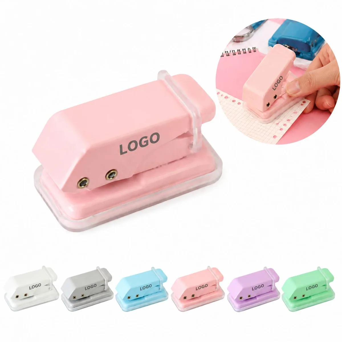 Compact Metal Hole Puncher for Paper and Crafts