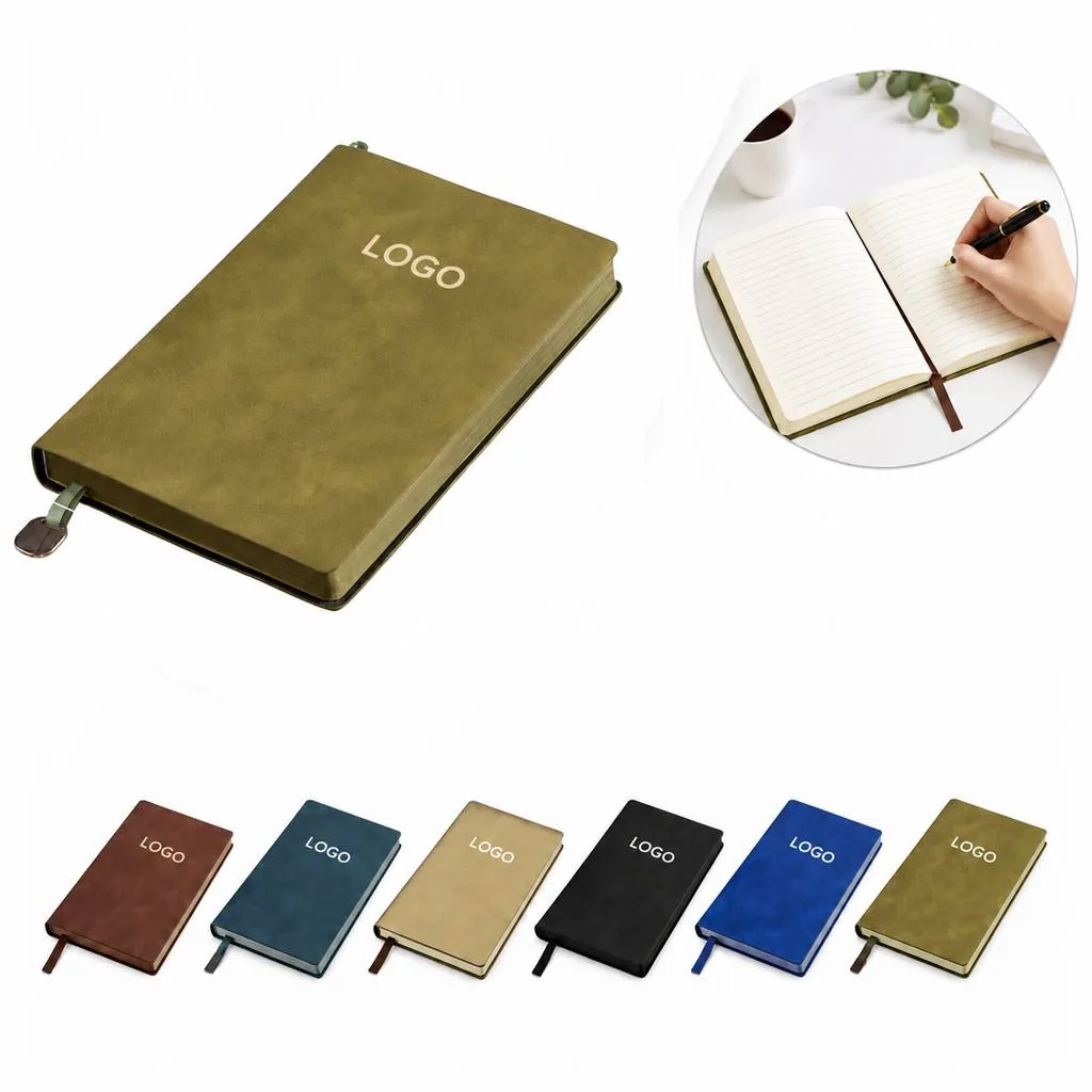 Genuine Sheepskin Leather Business Notebook with Elastic