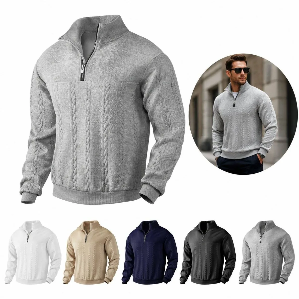 Retro Jacquard Knit Sweater for Casual Everyday Wear 2