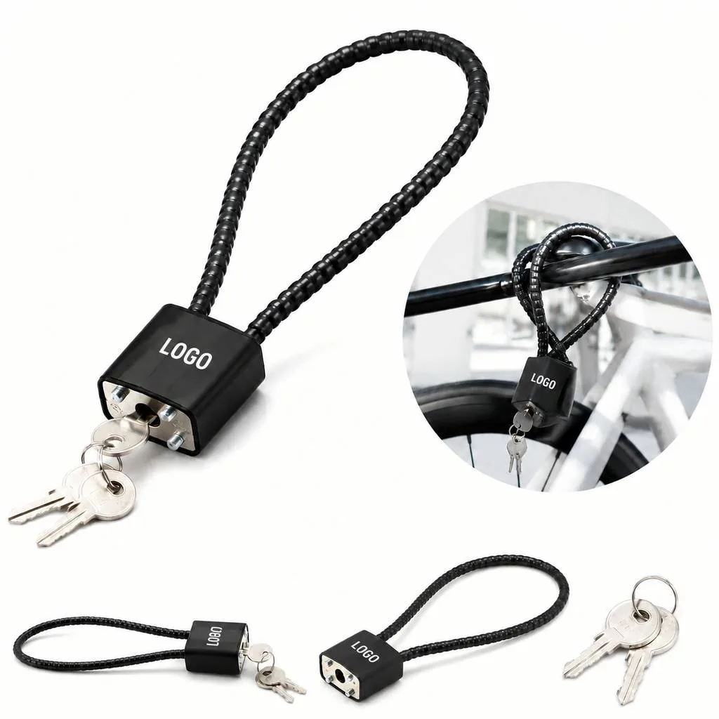 Weatherproof Combination Cable Lock with Keys for Bikes and