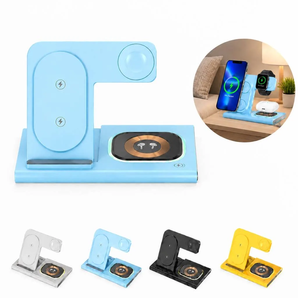 Multi-Device Wireless Charging Station with USB Ports 2