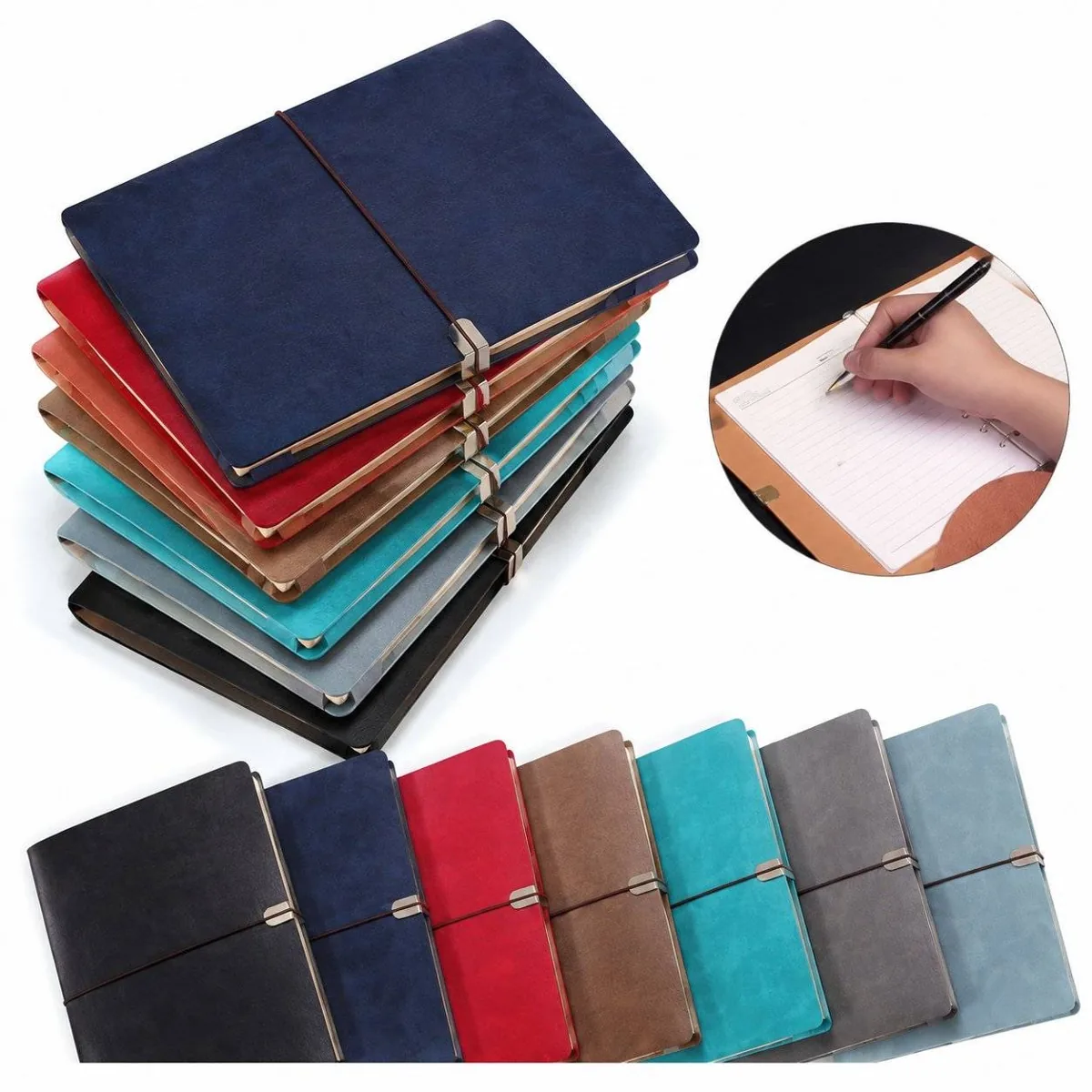 Retro Leather Journal Notebook with Acid-Free Paper 2