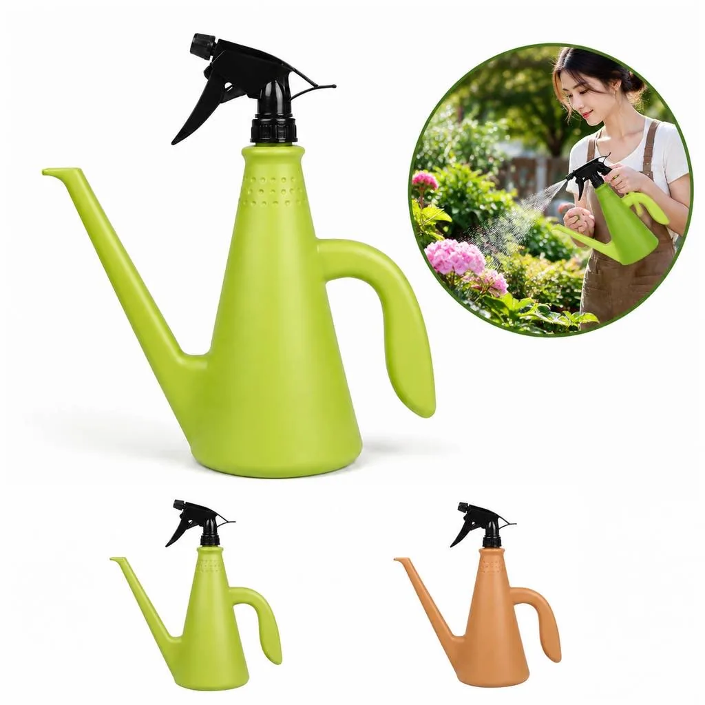 Adjustable Mist Plastic Plant Watering Spray Bottle 2