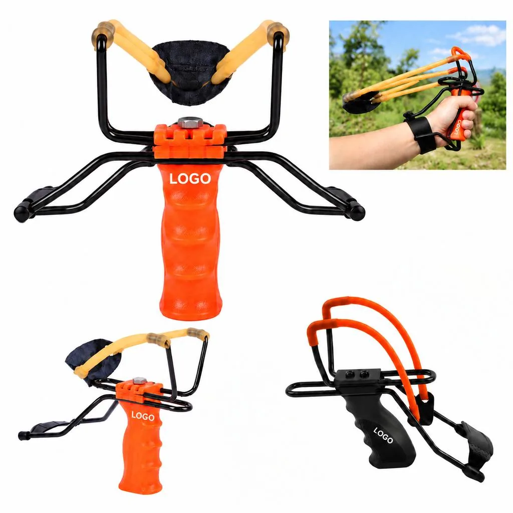 Metal Frame Slingshot with Plastic Handle for Outdoor