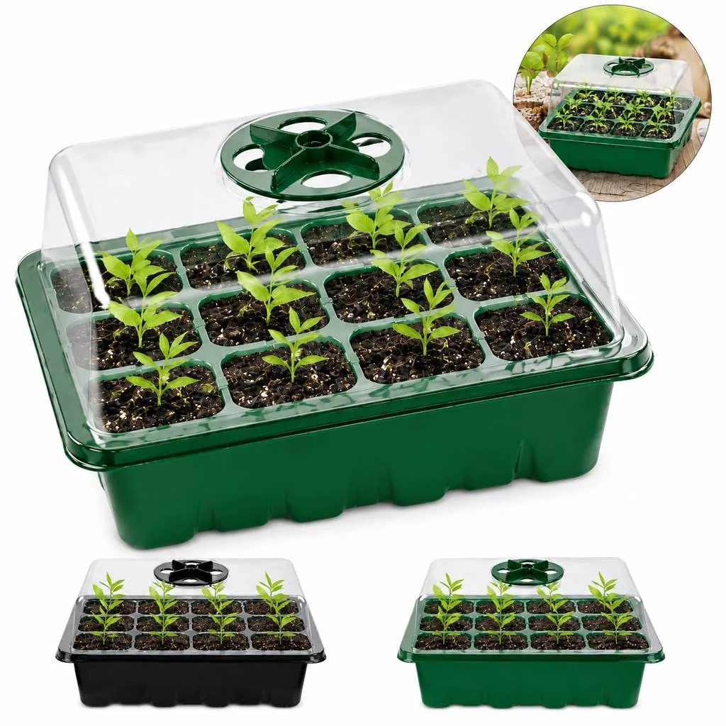 Durable PET Seed Starter Tray with Drainage Cells 2