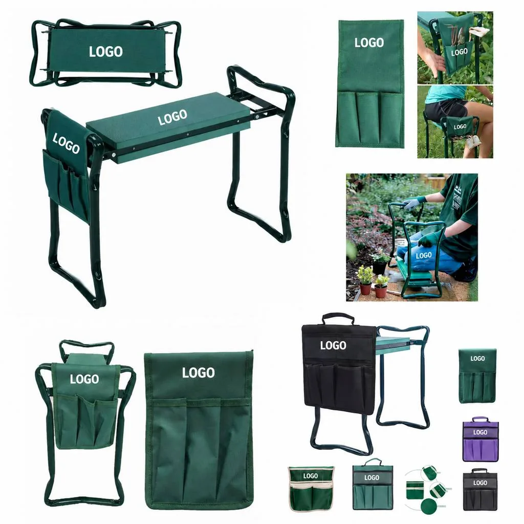 Padded Garden Kneeler Seat with Tool Storage Bag