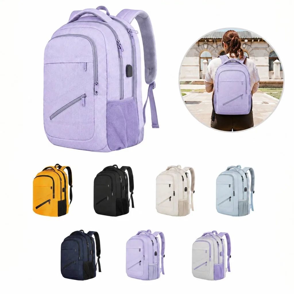 Water-Resistant Laptop Backpack with USB Charging Port 2