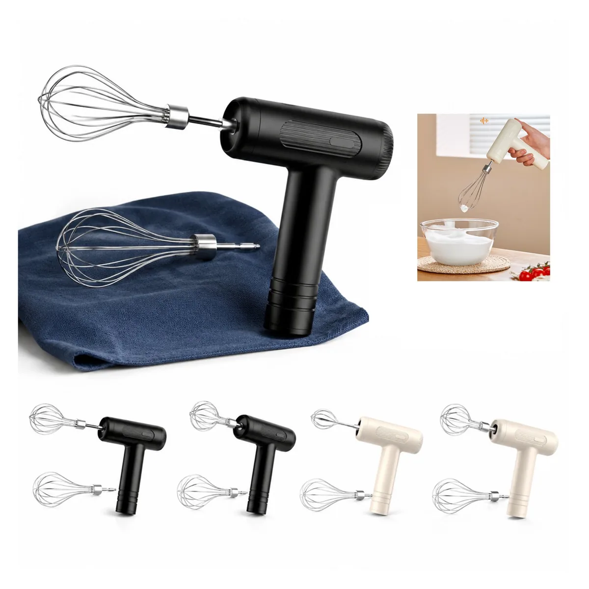 Rechargeable Electric Egg Whisk for Kitchen 2