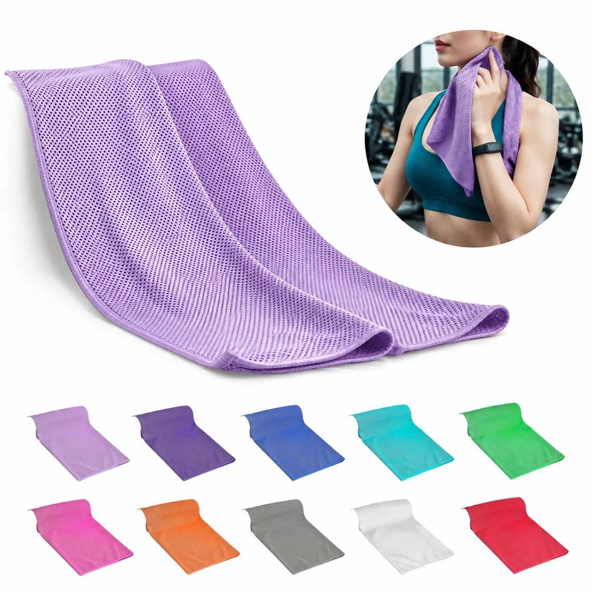 Cooling Microfiber Sports Towel for Summer Workouts 2