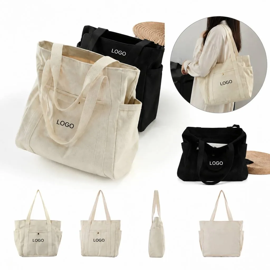 Eco-Friendly Reusable Cotton Canvas Shopping Tote Bag