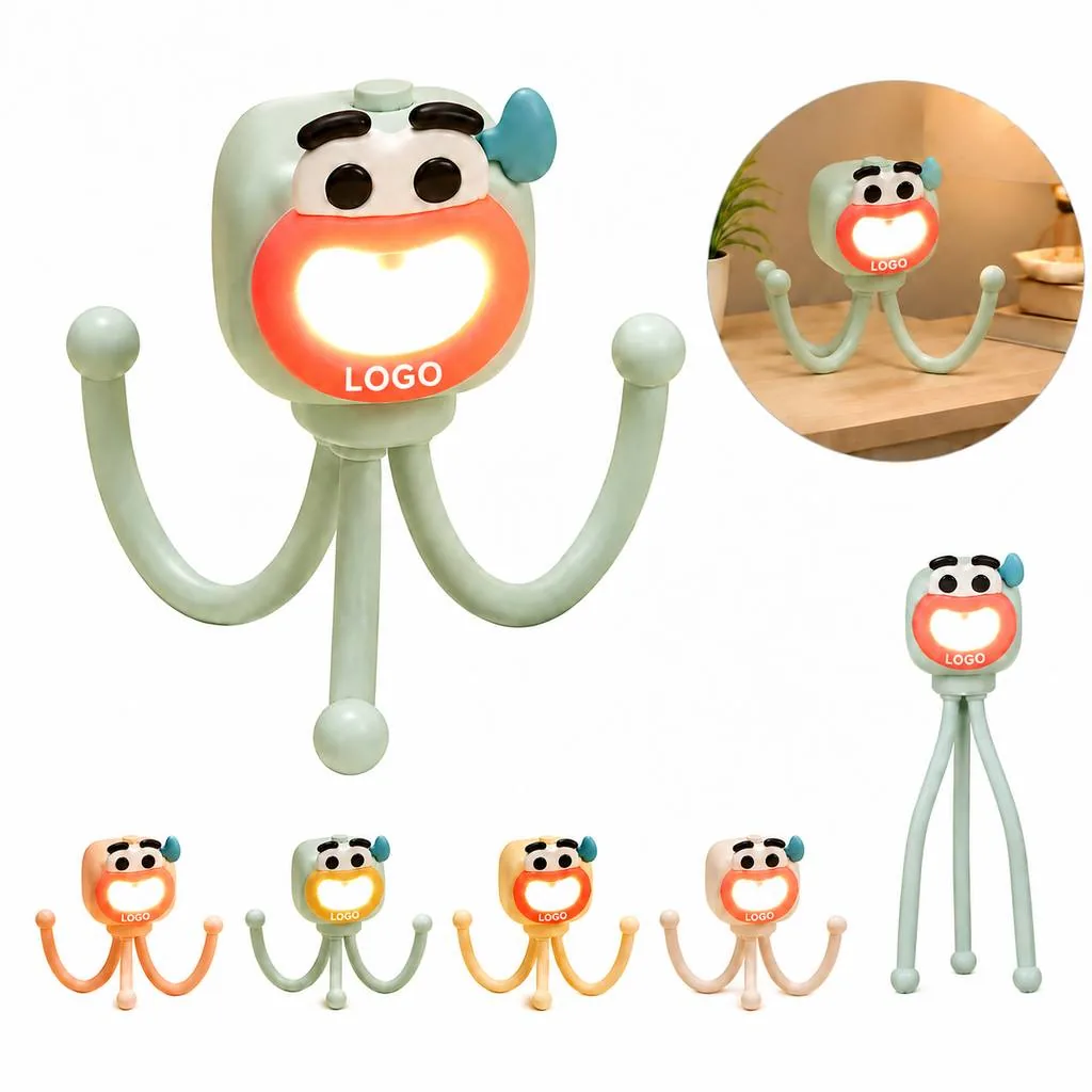 Octopus Phone Holder Night Light with Soft Warm Glow
