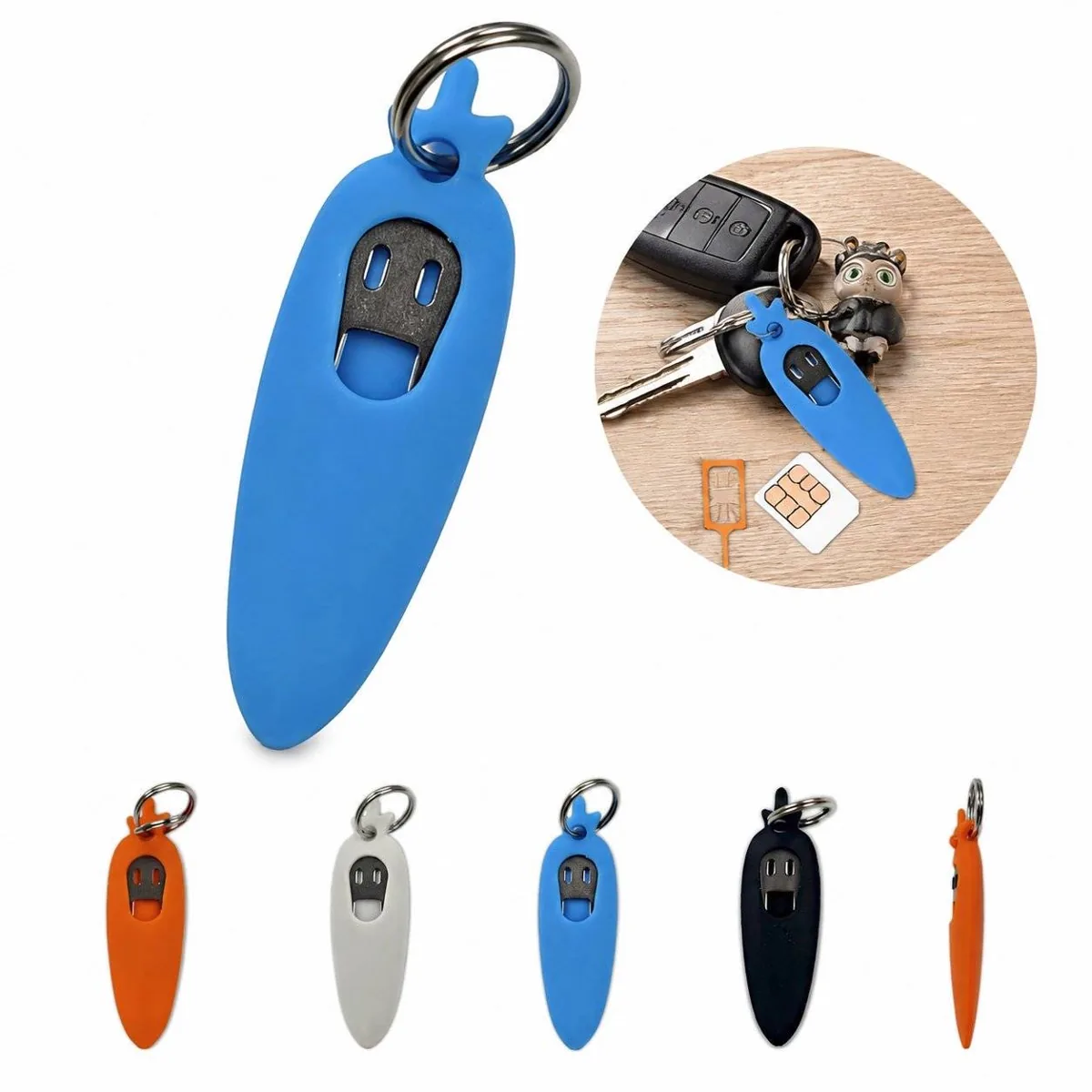 Silicone Keychain SIM Pin Holder Protector 2