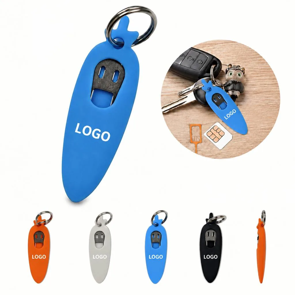 Silicone Keychain SIM Pin Holder Protector