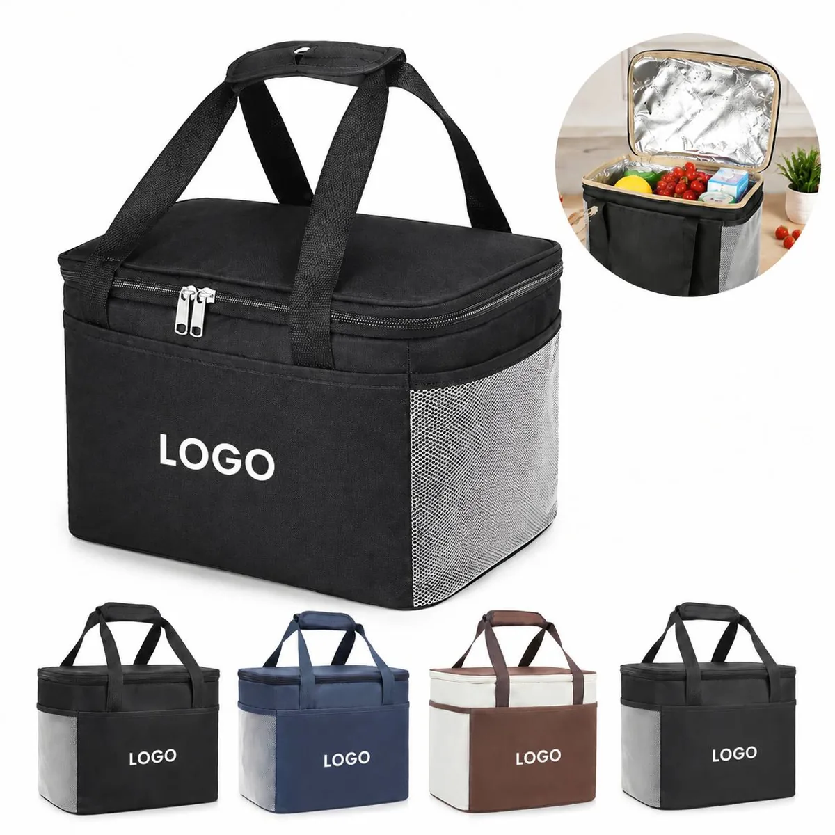 Thermal Insulated Foil Lunch Bag for Work & Travel