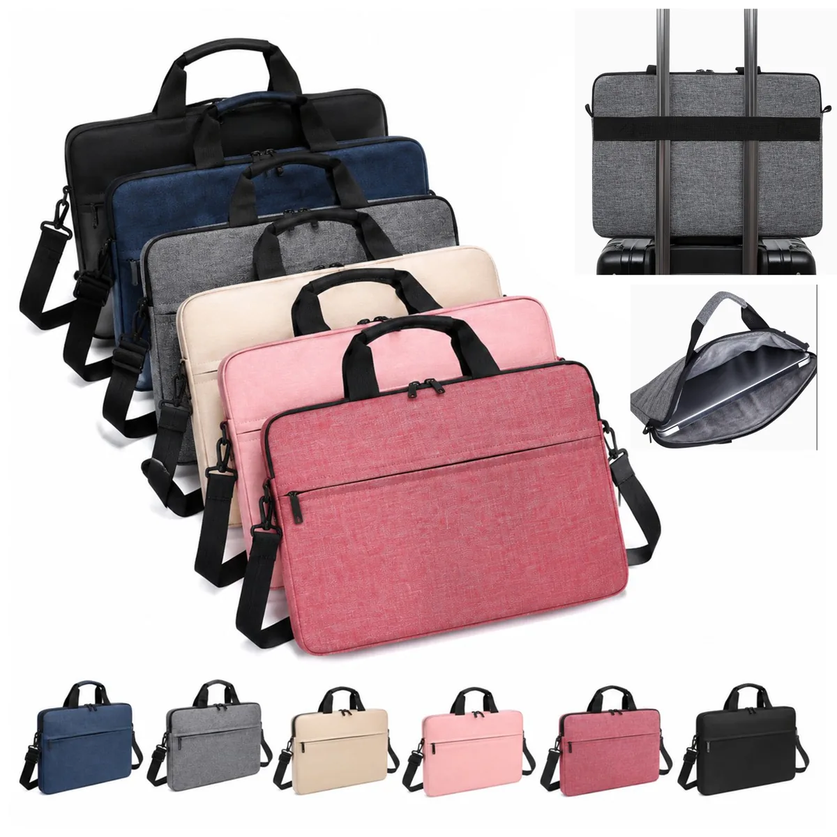 Padded Laptop Carrying Handbag with Pockets 2
