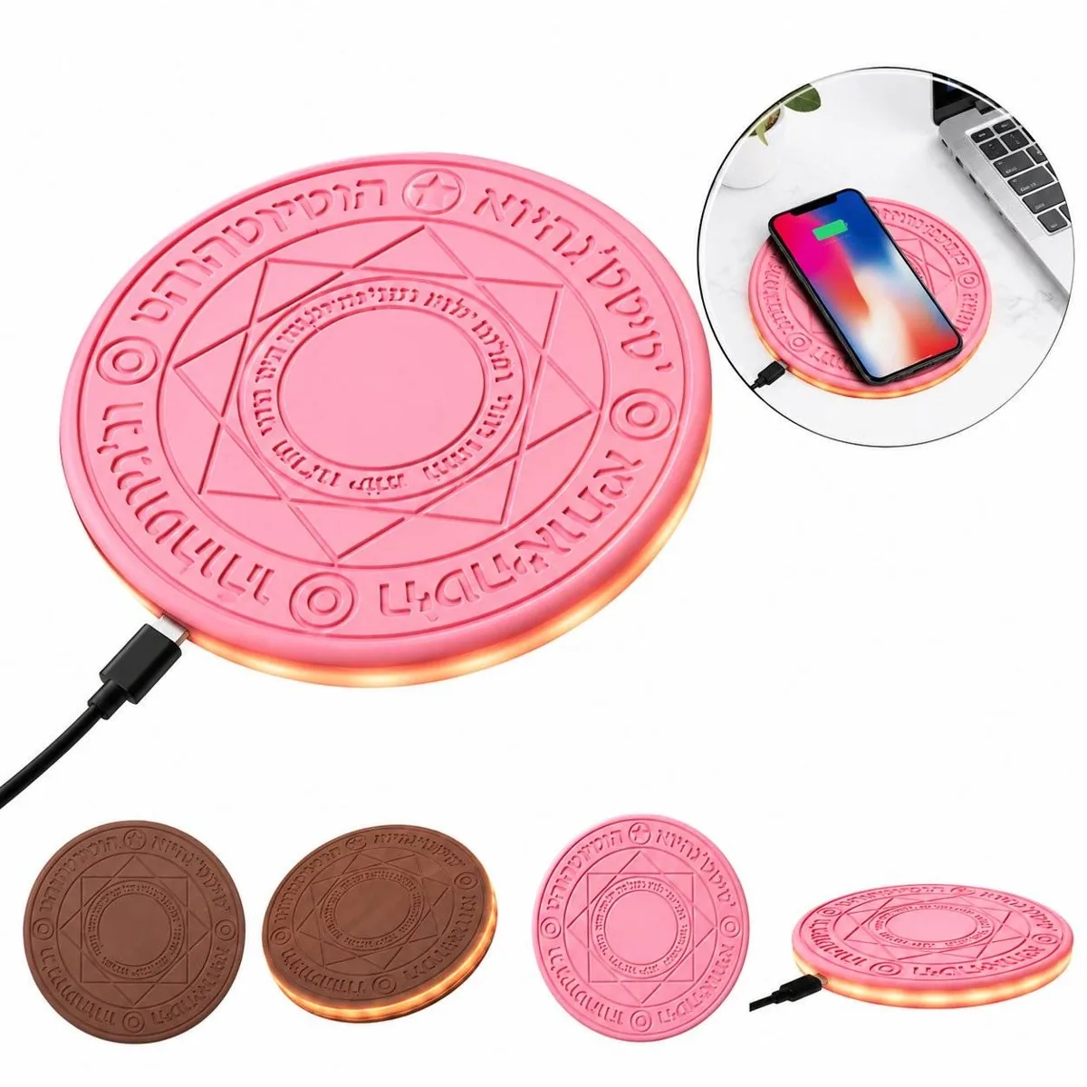 Wireless Charging Pad with Ring Light and Sound 2