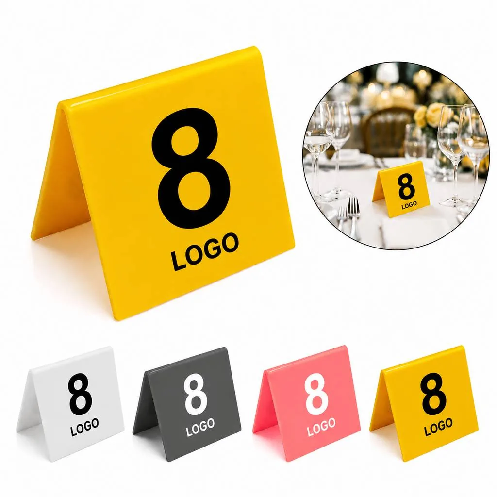 Double-Sided Acrylic Table Number for Events
